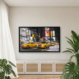 Quadro Decorativo The Times Square - Taxi Amarelo