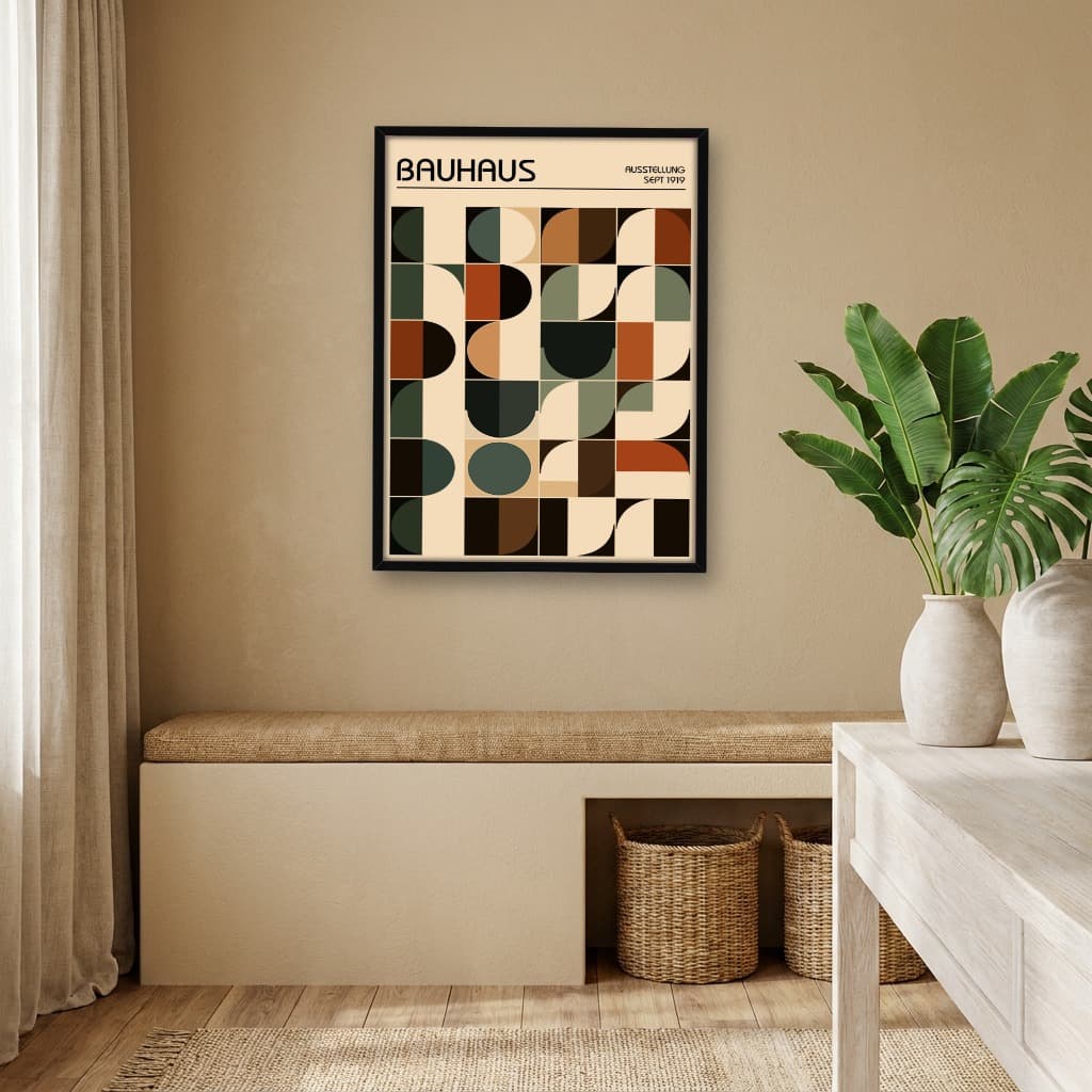 Quadro Decorativo Arte Bauhau Ausstellung Sept 1927 Abstrato Geométrico
