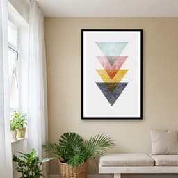 Quadro Decorativo de Desenho Geométrico - Arte e decoração para casa - Opção 01