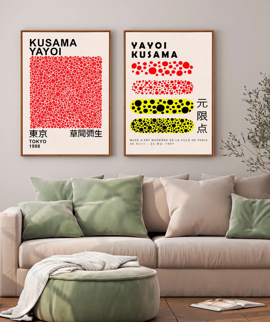 Kit Duo Quadros Red & Dots Decks – Yayoi Kusama - Arte Contemporânea