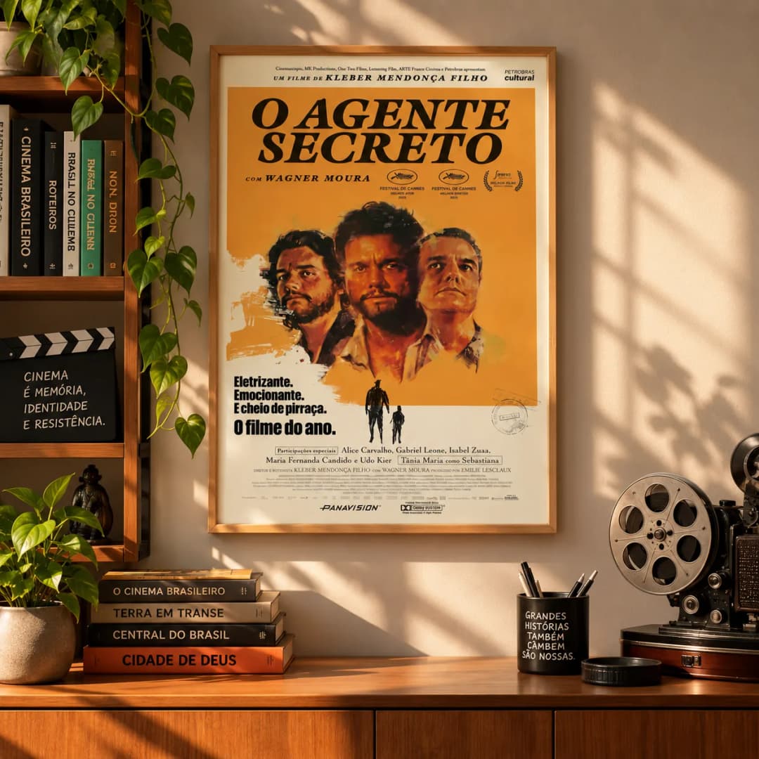 Quadro Decorativo O Agente Secreto – Filme Brasileiro com Wagner Moura