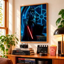 Quadro Decorativo Star Wars – Darth Vader com Sabre de Luz