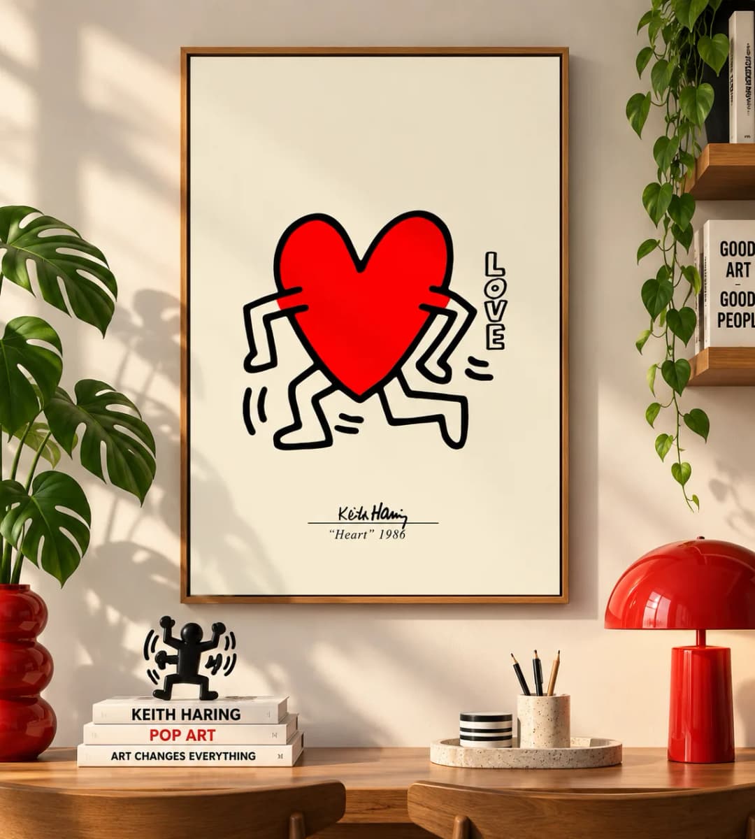 Quadro Decorativo Keith Haring – Heart 1986 | Pop Art
