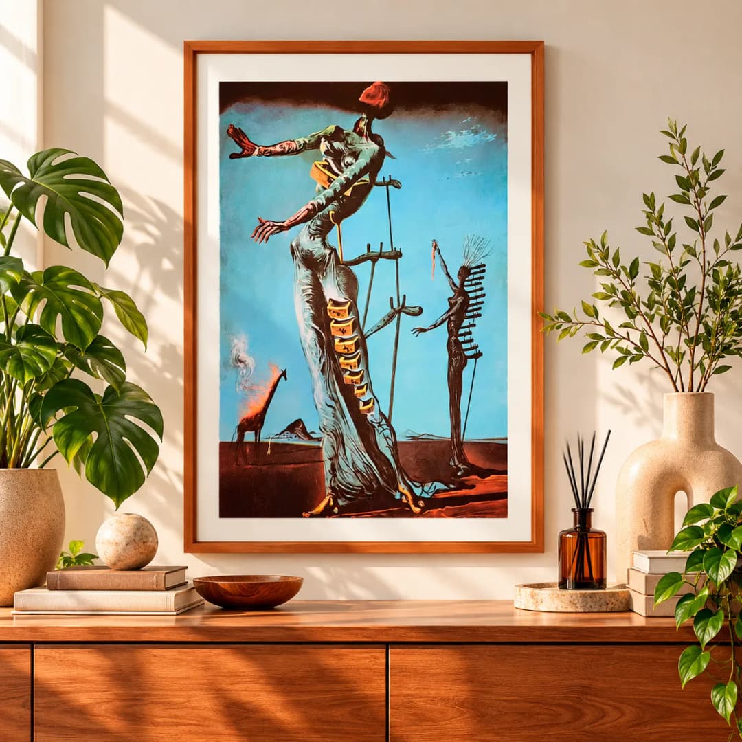 Quadro Decorativo Salvador Dalí – Girafa em Chamas