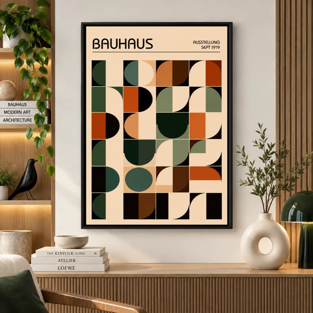 Quadro Decorativo Arte Bauhau Ausstellung Sept 1927 Abstrato Geométrico