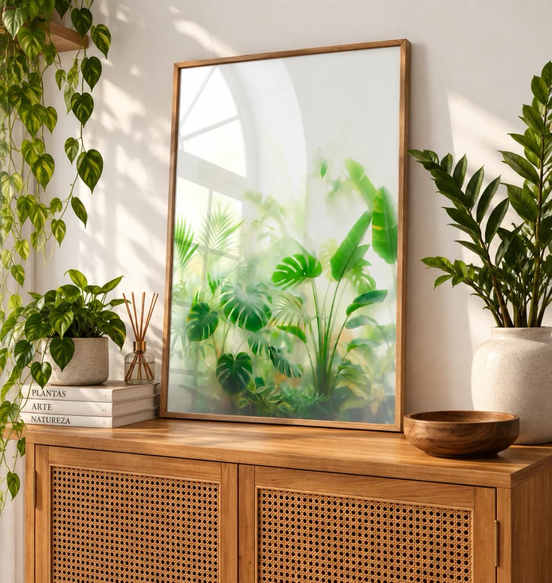 Quadro Decorativo Jardim Tropical Botânico 02