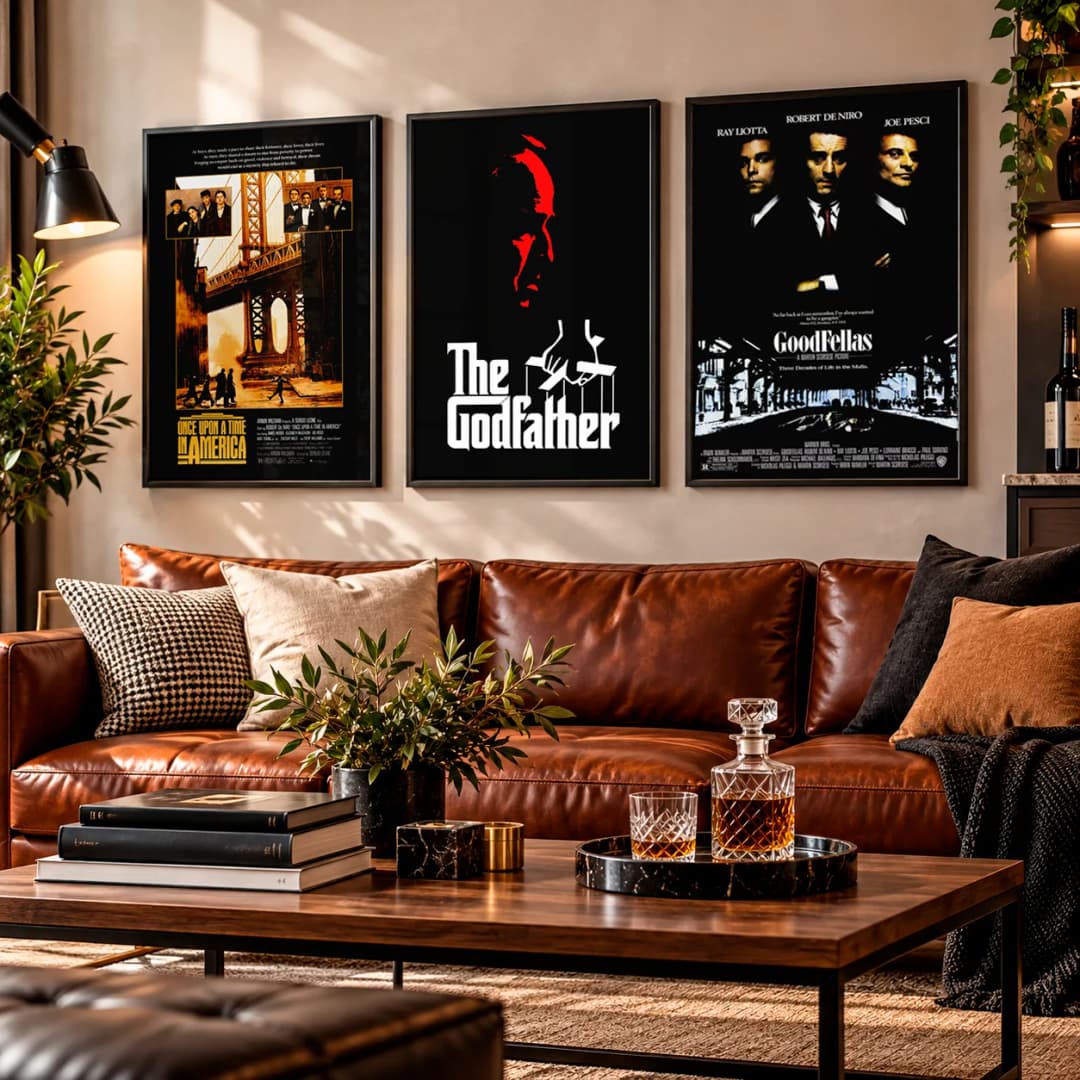 Kit Trio Quadros Decorativos Clássicos da Máfia
